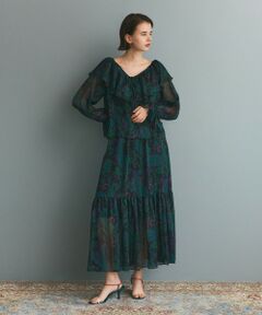 GRACE CONTINENTAL / グレースコンチネンタル シャツ・ブラウス | ラメストライププリントブラウス