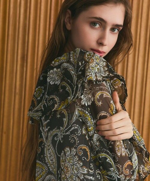 GRACE CONTINENTAL / グレースコンチネンタル シャツ・ブラウス | ラメストライププリントブラウス | 詳細1