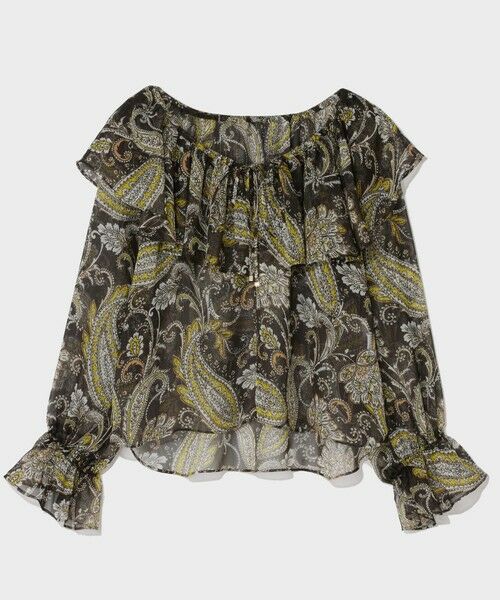 GRACE CONTINENTAL / グレースコンチネンタル シャツ・ブラウス | ラメストライププリントブラウス | 詳細5