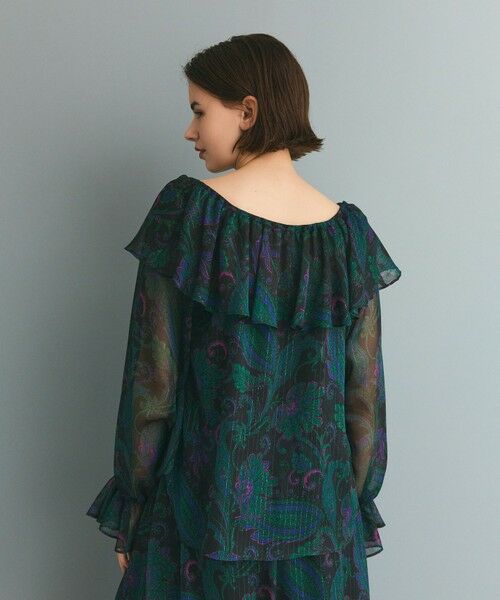 GRACE CONTINENTAL / グレースコンチネンタル シャツ・ブラウス | ラメストライププリントブラウス | 詳細10