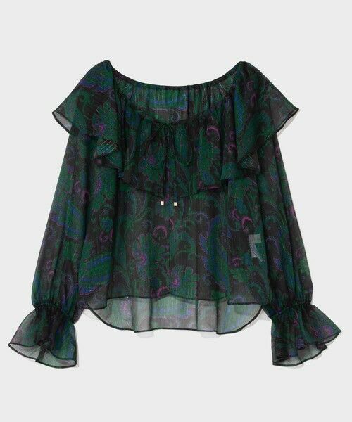 GRACE CONTINENTAL / グレースコンチネンタル シャツ・ブラウス | ラメストライププリントブラウス | 詳細11