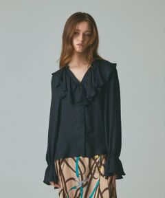 GRACE CONTINENTAL / グレースコンチネンタル シャツ・ブラウス | スキッパーラッフルブラウス