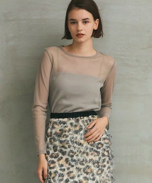 GRACE CONTINENTAL/グレースコンチネンタル メッシュインナートップ ベージュ 36 GRACE CONTINENTAL/グレースコンチネンタル メッシュインナートップ ベージュ 36