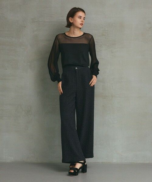 GRACE CONTINENTAL / グレースコンチネンタル その他トップス | ラメコンビシアーニット | 詳細1