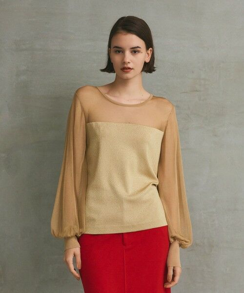 GRACE CONTINENTAL / グレースコンチネンタル その他トップス | ラメコンビシアーニット | 詳細5