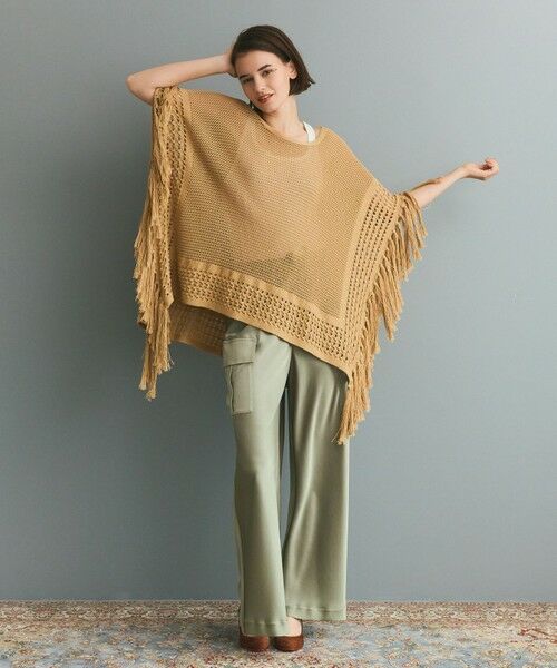 GRACE CONTINENTAL / グレースコンチネンタル ニット・セーター | ニットフリンジケープ | 詳細1