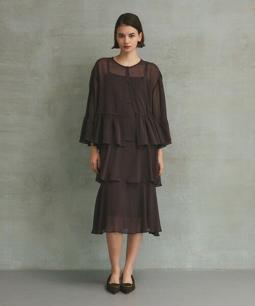 GRACE CONTINENTAL / グレースコンチネンタル その他トップス | シフォンフリルポンチョ | 詳細1