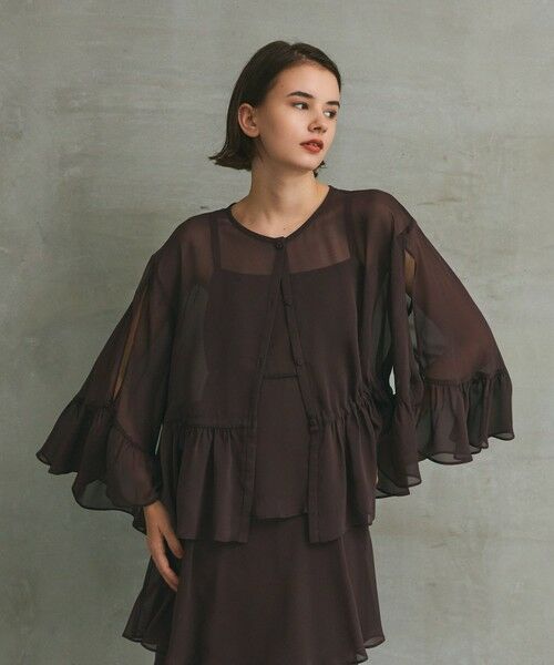 GRACE CONTINENTAL / グレースコンチネンタル その他トップス | シフォンフリルポンチョ | 詳細2