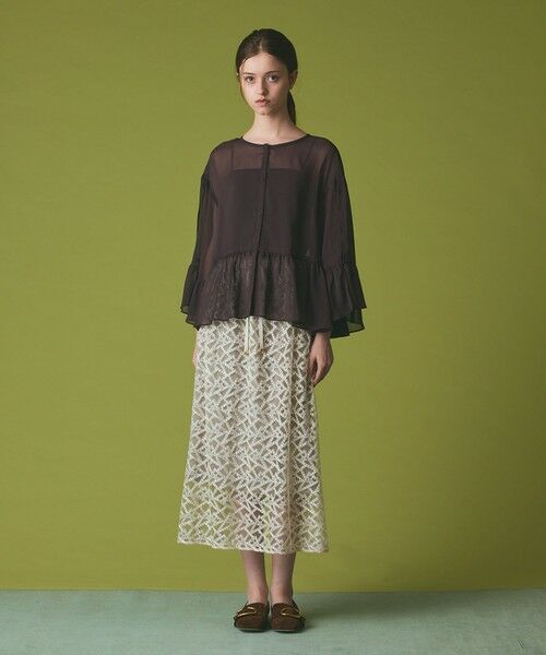 GRACE CONTINENTAL / グレースコンチネンタル その他トップス | シフォンフリルポンチョ | 詳細5