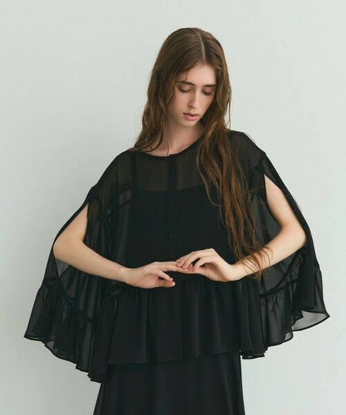GRACE CONTINENTAL / グレースコンチネンタル その他トップス | シフォンフリルポンチョ | 詳細9