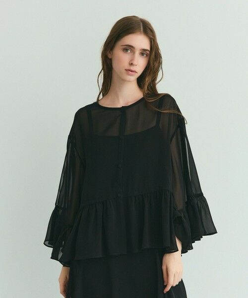 GRACE CONTINENTAL / グレースコンチネンタル その他トップス | シフォンフリルポンチョ | 詳細10