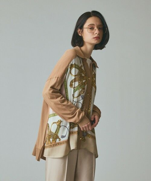 GRACE CONTINENTAL / グレースコンチネンタル カーディガン・ボレロ | スカーフコンビカーディガン | 詳細2