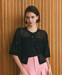 GRACE CONTINENTAL / グレースコンチネンタル カーディガン・ボレロ | ニットシアーケープカーディガン