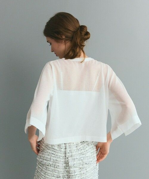 GRACE CONTINENTAL / グレースコンチネンタル カーディガン・ボレロ | ニットシアーケープカーディガン | 詳細2