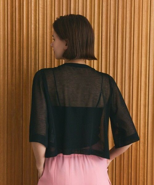 GRACE CONTINENTAL / グレースコンチネンタル カーディガン・ボレロ | ニットシアーケープカーディガン | 詳細5