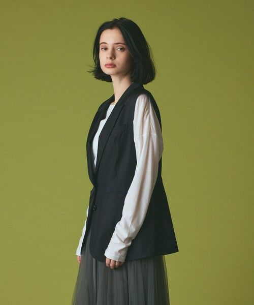 GRACE CONTINENTAL / グレースコンチネンタル ベスト | シルクツイルジレ | 詳細4