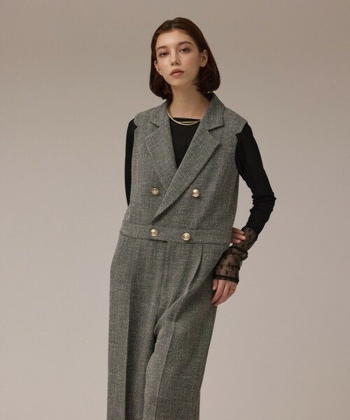 GRACE CONTINENTAL / グレースコンチネンタル サロペット・オールインワン | ツイードテーラーサロペット | 詳細16