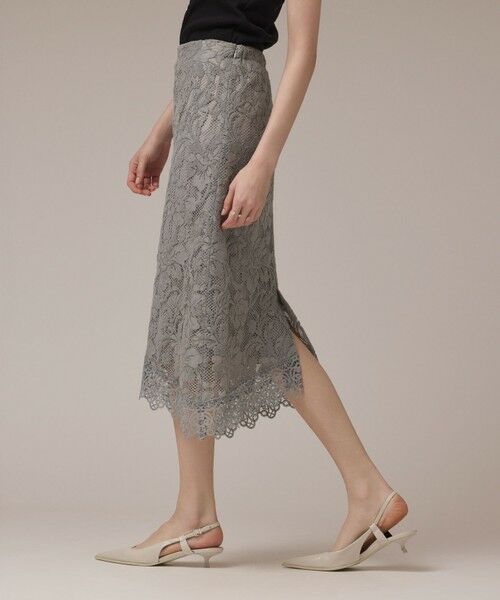 GRACE CONTINENTAL / グレースコンチネンタル ロング・マキシ丈スカート | フロッキーレーススカート | 詳細4