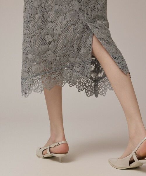 GRACE CONTINENTAL / グレースコンチネンタル ロング・マキシ丈スカート | フロッキーレーススカート | 詳細7