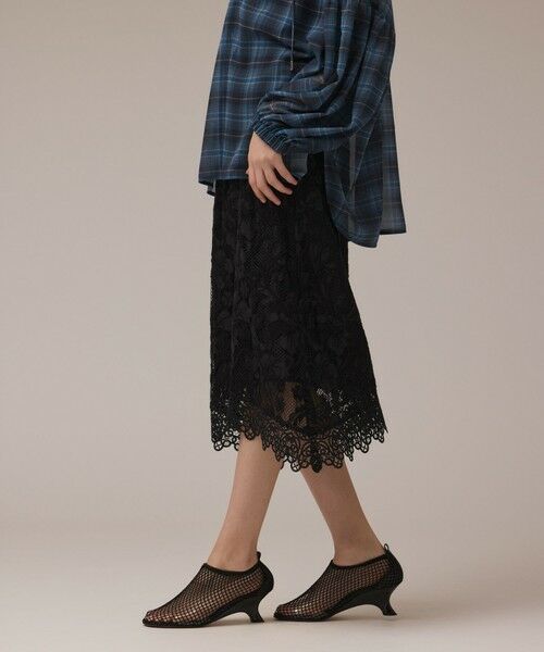 GRACE CONTINENTAL / グレースコンチネンタル ロング・マキシ丈スカート | フロッキーレーススカート | 詳細12
