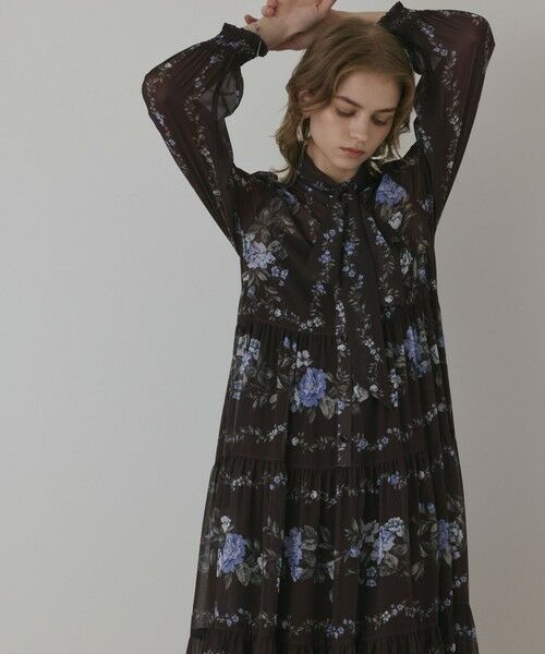GRACE CONTINENTAL / グレースコンチネンタル ロング・マキシ丈ワンピース | フラワープリントティアードワンピース | 詳細4