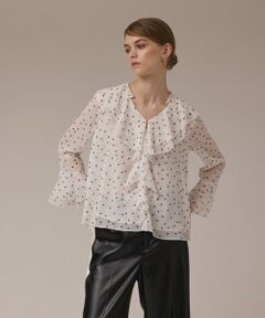 GRACE CONTINENTAL / グレースコンチネンタル シャツ・ブラウス | ラッフルドットトップ