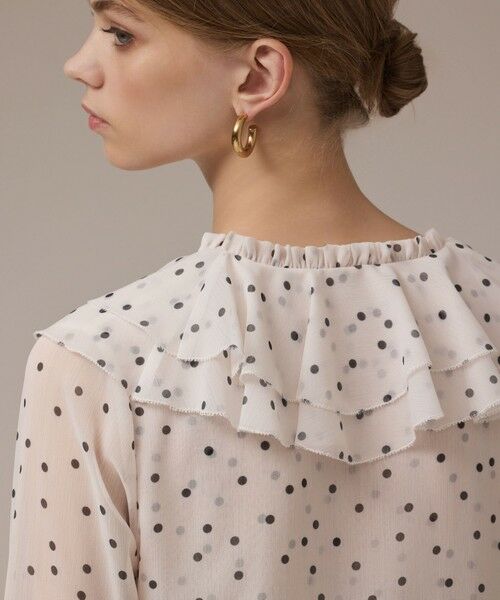 GRACE CONTINENTAL / グレースコンチネンタル シャツ・ブラウス | ラッフルドットトップ | 詳細8