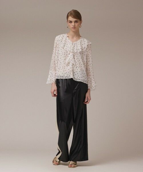 GRACE CONTINENTAL / グレースコンチネンタル シャツ・ブラウス | ラッフルドットトップ | 詳細1