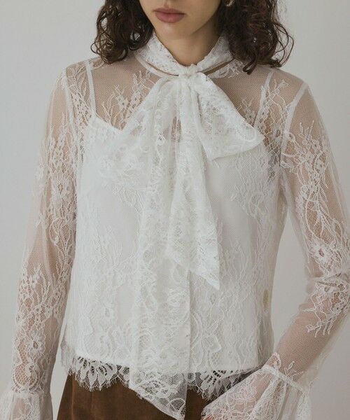 GRACE CONTINENTAL / グレースコンチネンタル シャツ・ブラウス | レースボウタイブラウス | 詳細5
