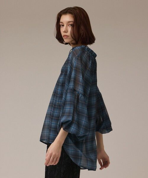GRACE CONTINENTAL / グレースコンチネンタル シャツ・ブラウス | チェックカフタントップ | 詳細1