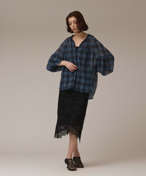 GRACE CONTINENTAL / グレースコンチネンタル シャツ・ブラウス | チェックカフタントップ | 詳細7