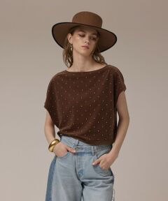 GRACE CONTINENTAL / グレースコンチネンタル カットソー | ベロアルーズカットトップ