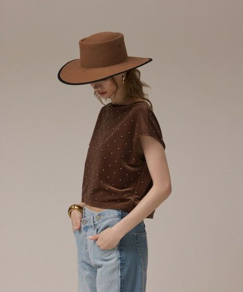 GRACE CONTINENTAL / グレースコンチネンタル カットソー | ベロアルーズカットトップ | 詳細2