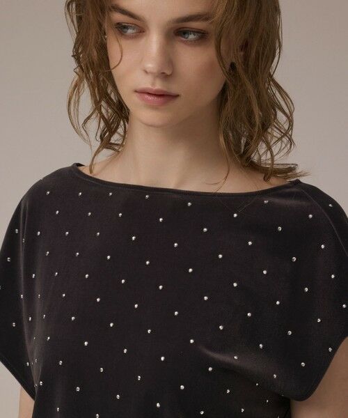 GRACE CONTINENTAL / グレースコンチネンタル カットソー | ベロアルーズカットトップ | 詳細8