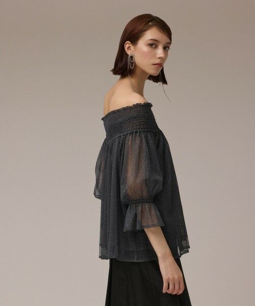 GRACE CONTINENTAL / グレースコンチネンタル シャツ・ブラウス | チュールシャーリングトップ | 詳細1