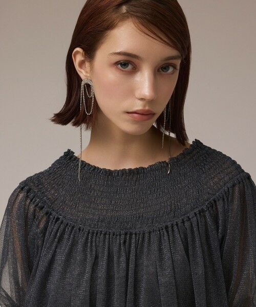 GRACE CONTINENTAL / グレースコンチネンタル シャツ・ブラウス | チュールシャーリングトップ | 詳細3