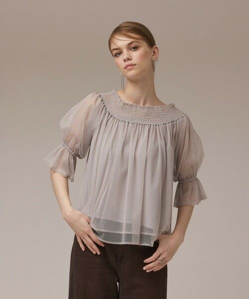 GRACE CONTINENTAL / グレースコンチネンタル シャツ・ブラウス | チュールシャーリングトップ | 詳細9