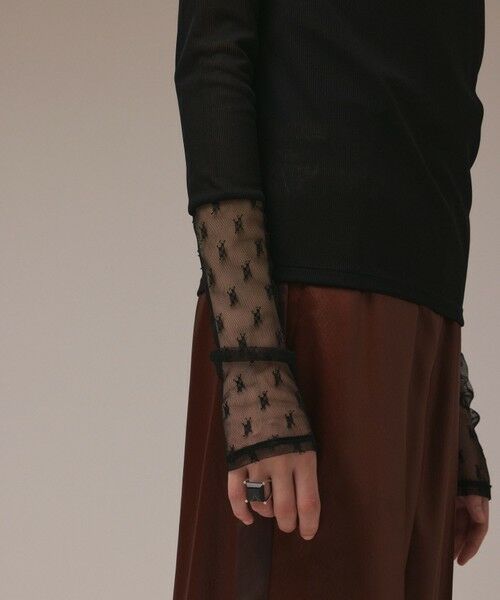 GRACE CONTINENTAL / グレースコンチネンタル カットソー | アセテートシアーカットトップ | 詳細11