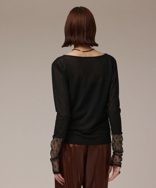 GRACE CONTINENTAL / グレースコンチネンタル カットソー | アセテートシアーカットトップ | 詳細9