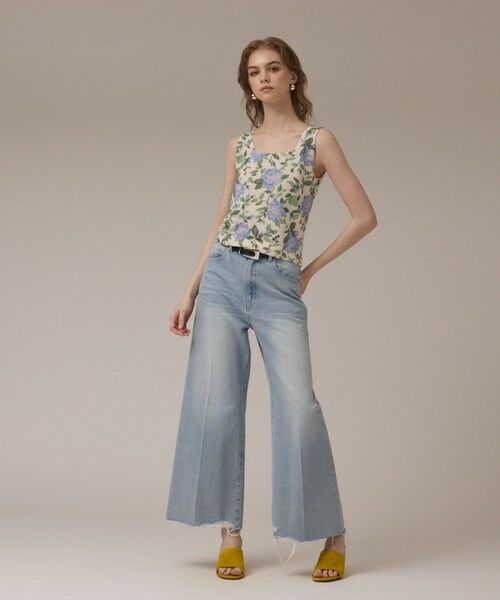 GRACE CONTINENTAL / グレースコンチネンタル タンクトップ | ローズプリントニットトップ | 詳細1