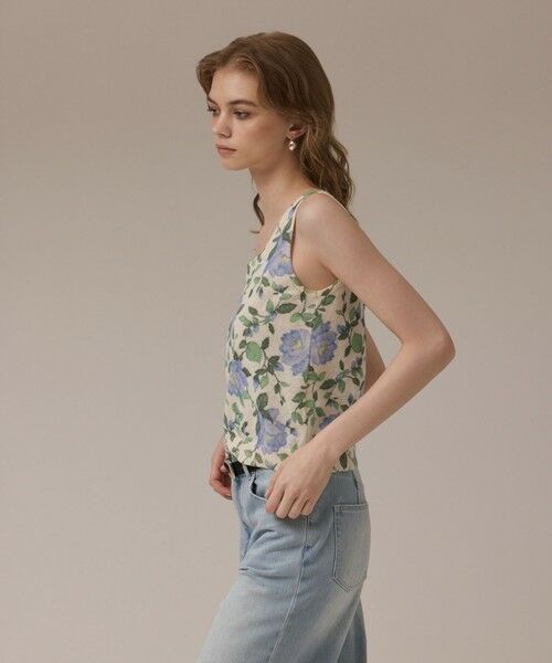 GRACE CONTINENTAL / グレースコンチネンタル タンクトップ | ローズプリントニットトップ | 詳細4