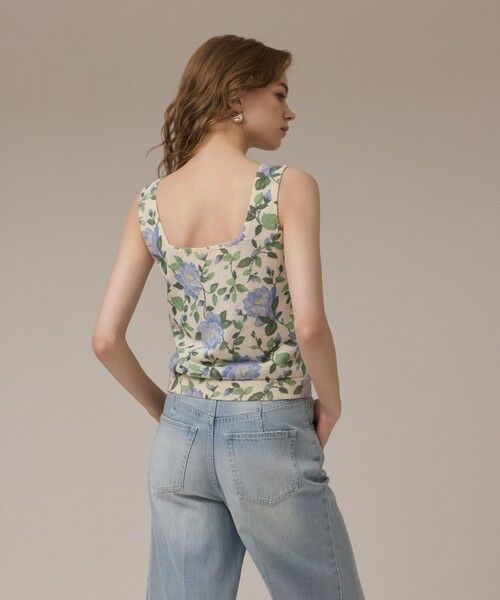 GRACE CONTINENTAL / グレースコンチネンタル タンクトップ | ローズプリントニットトップ | 詳細5