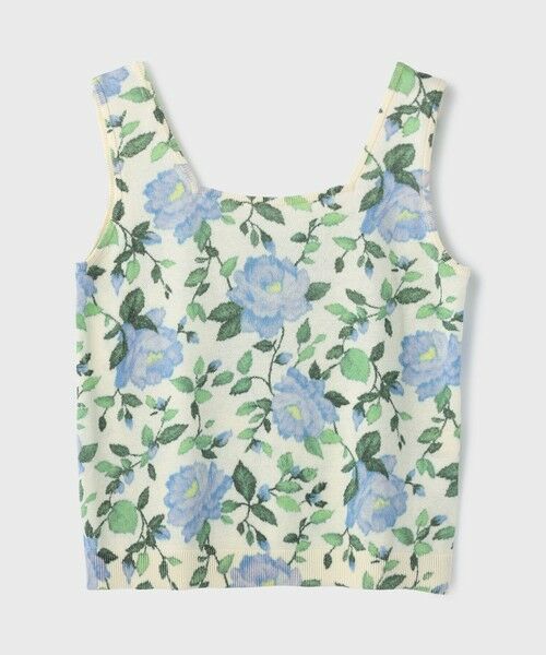 GRACE CONTINENTAL / グレースコンチネンタル タンクトップ | ローズプリントニットトップ | 詳細6
