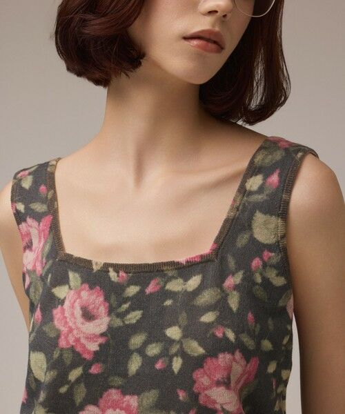 GRACE CONTINENTAL / グレースコンチネンタル タンクトップ | ローズプリントニットトップ | 詳細8