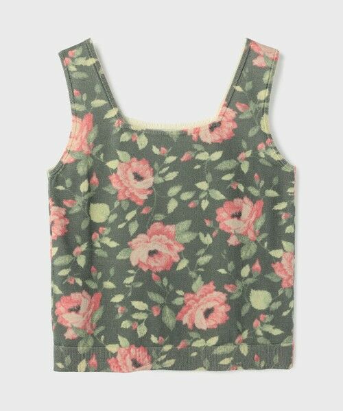 GRACE CONTINENTAL / グレースコンチネンタル タンクトップ | ローズプリントニットトップ | 詳細14