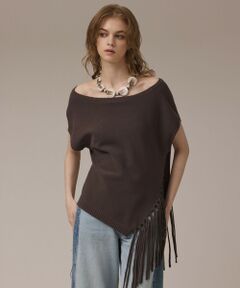 GRACE CONTINENTAL / グレースコンチネンタル ニット・セーター | フリンジイレヘムニットトップ