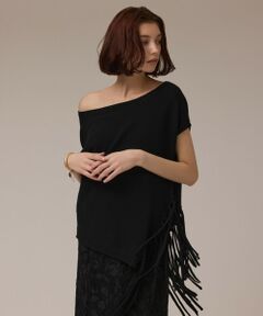 GRACE CONTINENTAL / グレースコンチネンタル ニット・セーター | フリンジイレヘムニットトップ