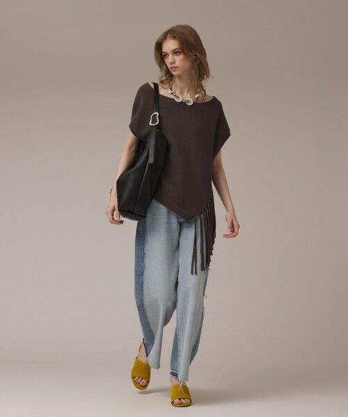 GRACE CONTINENTAL / グレースコンチネンタル ニット・セーター | フリンジイレヘムニットトップ | 詳細1