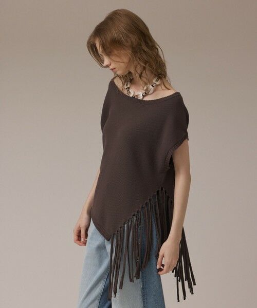 GRACE CONTINENTAL / グレースコンチネンタル ニット・セーター | フリンジイレヘムニットトップ | 詳細2