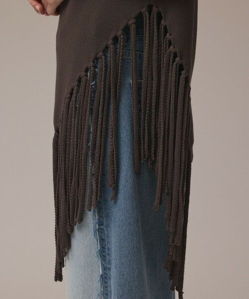 GRACE CONTINENTAL / グレースコンチネンタル ニット・セーター | フリンジイレヘムニットトップ | 詳細6